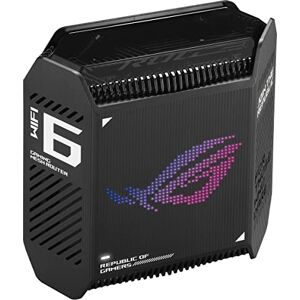 Asus ROG Rapture GT6 Tri-Band WiFi 6 Mesh System voor thuis en games, intelligente antenne, dekt tot 5.800 m², drietraps spelversnelling, gratis internetbeveiliging, poort Asus ROG Rapture GT6 Tri-Band WiFi 6 Mesh System voor thuis en games, intelligente antenne, dekt tot 5.800 m², drietraps spelversnelling, gratis internetbeveiliging, poort
