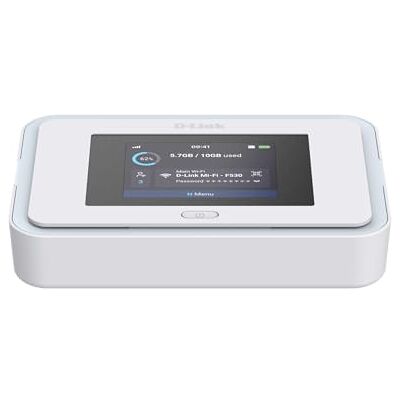 D-Link F530 Mobile Hotspot 5G NR AX3000 Wi-Fi 6, draagbare 5G router tot 7,01 Gbps, 2,4 inch touchscreen, 32 apparaten, 5260 mAh batterij, USB-C PD, microSD, simsleuf D-Link F530 Mobile Hotspot 5G NR AX3000 Wi-Fi 6, draagbare 5G router tot 7,01 Gbps, 2,4 inch touchscreen, 32 apparaten, 5260 mAh batterij, USB-C PD, microSD, simsleuf