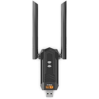 Generic Dongle USB WiFi 6500 Mbps pour PC de bureau, carte réseau Internet sans fil USB avec 5 GHz/2,4 GHz/6 GHz Tri-Band Plug & Play sans pilote Generic Dongle USB WiFi 6500 Mbps pour PC de bureau, carte réseau Internet sans fil USB avec 5 GHz/2,4 GHz/6 GHz Tri-Band Plug & Play sans pilote