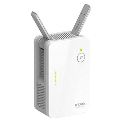 D-Link DAP-1620 AC1300 Dual Band WLAN-repeater met 1 Giga poort WPS IEEE 802.11 a/b/g/n/ac Techno 2x2 11ac, LED Config " One-Touch" Ideaal voor het afdekken van het hele huis met wifi D-Link DAP-1620 AC1300 Dual Band WLAN-repeater met 1 Giga poort WPS IEEE 802.11 a/b/g/n/ac Techno 2x2 11ac, LED Config " One-Touch" Ideaal voor het afdekken van het hele huis met wifi