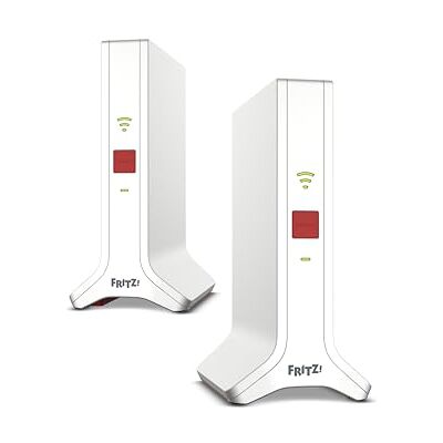FRITZ! Mesh Wi-Fi Set 4200 2-pack, Multiroom Mesh Wi-Fi 6, Tri-Band tot 4200 Mbit/s, compatibel met alle gangbare routers, gratis updates, 5-jarige garantie FRITZ! Mesh Wi-Fi Set 4200 2-pack, Multiroom Mesh Wi-Fi 6, Tri-Band tot 4200 Mbit/s, compatibel met alle gangbare routers, gratis updates, 5-jarige garantie