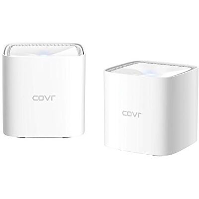 D-Link COVR-1102 AC1200 Wi-Fi Mesh Kit compatibel met Alexa (Dual-Band, Smart Extenders tot 1200 Mbps, WPA3-encryptie, 2 RJ45 LAN 1000 Mbps, Wave2 MU-MIMO, 4K streaming tot 325 m²) wit D-Link COVR-1102 AC1200 Wi-Fi Mesh Kit compatibel met Alexa (Dual-Band, Smart Extenders tot 1200 Mbps, WPA3-encryptie, 2 RJ45 LAN 1000 Mbps, Wave2 MU-MIMO, 4K streaming tot 325 m²) wit