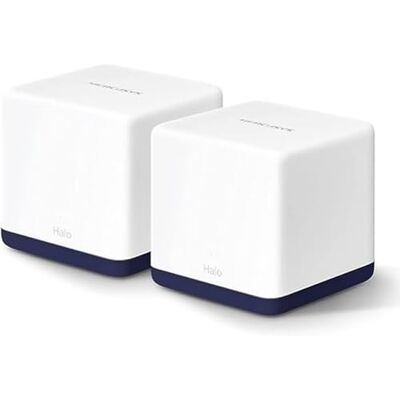 MERCUSYS TP-Link Halo H1900G (2 stuks) AC1900 Mbps Dual Band Mesh WiFi-router, 2 stuks met dekking tot 350 m², 3 Gigabit Ethernet-poorten, router- en toegangspuntmodus, kinderbeveiliging MERCUSYS TP-Link Halo H1900G (2 stuks) AC1900 Mbps Dual Band Mesh WiFi-router, 2 stuks met dekking tot 350 m², 3 Gigabit Ethernet-poorten, router- en toegangspuntmodus, kinderbeveiliging