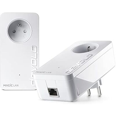 Devolo Magic 2 LAN 2400 Mbit/s Ethernet LAN Wit 2 stuk(s) Devolo Magic 2 LAN 2400 Mbit/s Ethernet LAN Wit 2 stuk(s)