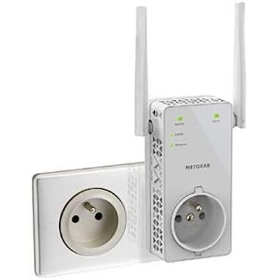 Netgear WiFi-repeater (EX6130), AC1200 WiFi-versterker, WiFi-booster, tot 90 m², krachtige WiFi-repeater, WiFi-extender met geïntegreerd stopcontact, compatibel met alle internetboxen Netgear WiFi-repeater (EX6130), AC1200 WiFi-versterker, WiFi-booster, tot 90 m², krachtige WiFi-repeater, WiFi-extender met geïntegreerd stopcontact, compatibel met alle internetboxen