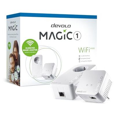 Devolo Magic 1 WiFi Mini Starter Kit Powerline WLAN Network Kit 400 Mbit/s Devolo Magic 1 WiFi Mini Starter Kit Powerline WLAN Network Kit 400 Mbit/s