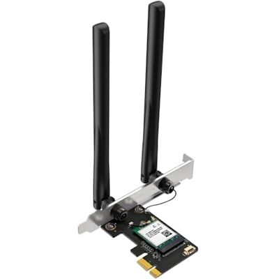 MERCUSYS MA70XE Wi-Fi 6 Bluetooth 5.4 PCIe-adapter, tot 1201 Mbit/s bij 5 GHz en 574 Mbit/s bij 2,4 GHz, 2 krachtige antennes, WPA3, MU-MIMO, ondersteunt alleen Windows 11/10 MERCUSYS MA70XE Wi-Fi 6 Bluetooth 5.4 PCIe-adapter, tot 1201 Mbit/s bij 5 GHz en 574 Mbit/s bij 2,4 GHz, 2 krachtige antennes, WPA3, MU-MIMO, ondersteunt alleen Windows 11/10
