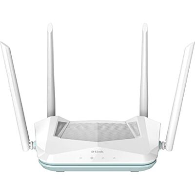 D-Link R15 Smart Eagle Pro-router IA WiFi AX1500, Gigabit, verkeersoptimalisatie, IA-ouderlijk toezicht, MU-MIMO, 1024 QAM, OFDMA, WPA3, Wi-Fi Mesh. Werkt met Alexa/Google Assistant. D-Link R15 Smart Eagle Pro-router IA WiFi AX1500, Gigabit, verkeersoptimalisatie, IA-ouderlijk toezicht, MU-MIMO, 1024 QAM, OFDMA, WPA3, Wi-Fi Mesh. Werkt met Alexa/Google Assistant.
