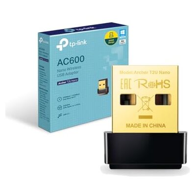 TP-Link AC 600 Mbps krachtige WiFi-dongle, USB wifi-adapter, wifi-dongle, compatibel met Windows 11/10/8.1/8/7/XP, Mac OS X 10.9-10.13, zwart, Archer T2U Nano TP-Link AC 600 Mbps krachtige WiFi-dongle, USB wifi-adapter, wifi-dongle, compatibel met Windows 11/10/8.1/8/7/XP, Mac OS X 10.9-10.13, zwart, Archer T2U Nano