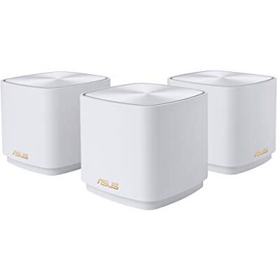 Asus ZenWiFi XD4 Plus AX1800 Set van 3 Wi-Fi 6-systemen (tot 445 m² dekking, AiMesh, AiProtection, wandbevestiging, app-bediening) wit Asus ZenWiFi XD4 Plus AX1800 Set van 3 Wi-Fi 6-systemen (tot 445 m² dekking, AiMesh, AiProtection, wandbevestiging, app-bediening) wit