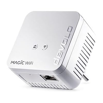 Devolo Magic 1 WiFi Mini, WiFi Powerline Adapter tot 1.200 Mbit/s, Access Point, 1 x Ethernet-poort, Wit Devolo Magic 1 WiFi Mini, WiFi Powerline Adapter tot 1.200 Mbit/s, Access Point, 1 x Ethernet-poort, Wit