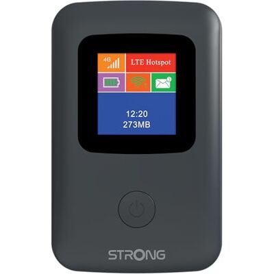 Strong 4G mobiele hotspot met display, draagbare wifi-router, 150 Mbps, ideaal voor reizen, beurzen en studenten, zwart Strong 4G mobiele hotspot met display, draagbare wifi-router, 150 Mbps, ideaal voor reizen, beurzen en studenten, zwart