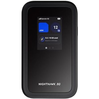 Netgear Nighthawk M7 draagbare 5G wifi-router met eSIM ontgrendelde wifi-hotspot compatibel met fysieke simkaart en eSIM voor elke operator 5G/4G/LTE WLAN 7 tot 3,6 Gbps MH7150 Netgear Nighthawk M7 draagbare 5G wifi-router met eSIM ontgrendelde wifi-hotspot compatibel met fysieke simkaart en eSIM voor elke operator 5G/4G/LTE WLAN 7 tot 3,6 Gbps MH7150