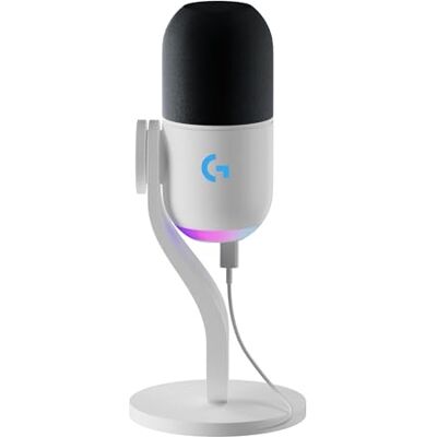Logitech Yeti GX dynamische RGB gaming-microfoon met LIGHTSYNC USB klaar voor streaming, supercardioïde, voor pc/Mac wit Logitech Yeti GX dynamische RGB gaming-microfoon met LIGHTSYNC USB klaar voor streaming, supercardioïde, voor pc/Mac wit