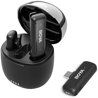 BOYA Lavalier Draadloze microfoon voor Android-mobiele telefoon, ruisonderdrukking, USB-C-microfoon, 100 m overdracht, 32 uur werktijd voor iPhone 15/16 Android smartphone BOYA Lavalier Draadloze microfoon voor Android-mobiele telefoon, ruisonderdrukking, USB-C-microfoon, 100 m overdracht, 32 uur werktijd voor iPhone 15/16 Android smartphone