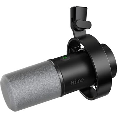 FIFINE Amplitank K688 Dynamische XLR/USB-microfoon voor podcast-opname, pc, spraakstreaming, metalen microfoon met mute-modus, hoofdtelefoonaansluiting, volumeregeling, popfilter FIFINE Amplitank K688 Dynamische XLR/USB-microfoon voor podcast-opname, pc, spraakstreaming, metalen microfoon met mute-modus, hoofdtelefoonaansluiting, volumeregeling, popfilter