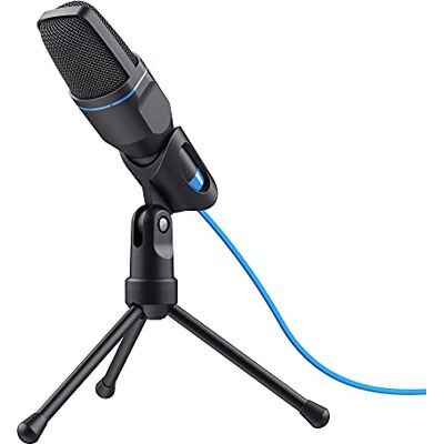 Trust Mico PC-condensatormicrofoon, studiomicrofoon, USB, voor desktop of laptop, met statiefhouder, voor zingen, opname, twitch, streaming, YouTube, podcasts, Skype Trust Mico PC-condensatormicrofoon, studiomicrofoon, USB, voor desktop of laptop, met statiefhouder, voor zingen, opname, twitch, streaming, YouTube, podcasts, Skype