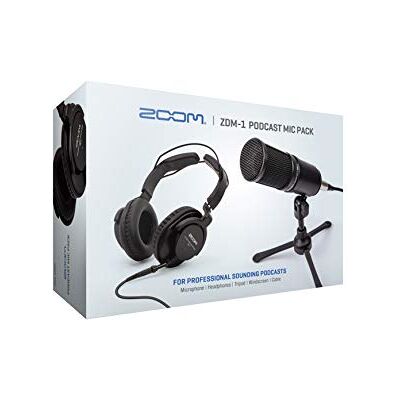 Zoom ZDM-1 Podcast-microfoon-set, dynamische microfoon, hoofdtelefoon, statief, windscherm, XLR-kabel, voor het opnemen van podcasts Zoom ZDM-1 Podcast-microfoon-set, dynamische microfoon, hoofdtelefoon, statief, windscherm, XLR-kabel, voor het opnemen van podcasts
