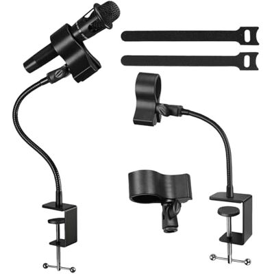 WIYETY 50 cm microfoonarmhouder: verstelbare microfoonhouder, metalen clip, flexibele microfoonarm zwanenhals, bureaumicrofoonhouder voor live-opname WIYETY 50 cm microfoonarmhouder: verstelbare microfoonhouder, metalen clip, flexibele microfoonarm zwanenhals, bureaumicrofoonhouder voor live-opname