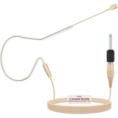Pyle PRO Omnidirectionele microfoon bekabelde condensator mini XLR 4-polig draagbare hoofdbandmicrofoon met adapter compatibel met Shure systeem kap inbegrepen DJ Studio Pyle PRO Omnidirectionele microfoon bekabelde condensator mini XLR 4-polig draagbare hoofdbandmicrofoon met adapter compatibel met Shure systeem kap inbegrepen DJ Studio