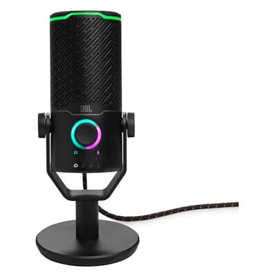 JBL Quantum Stream Studio, USB-microfoon, zwart Vier spraakopnamemodellen, voor streaming, opname en gaming, compatibel met QuantumENGINE JBL Quantum Stream Studio, USB-microfoon, zwart Vier spraakopnamemodellen, voor streaming, opname en gaming, compatibel met QuantumENGINE