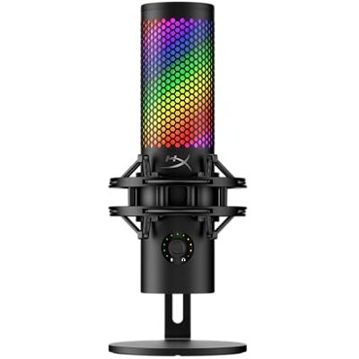 HyperX QuadCast 2 S USB-microfoon met RGB-verlichting, streaming en podcasting, geïntegreerde bedieningselementen, ledverlichting, afneembare schokbestendige houder, pc, Mac, USB-C zwart HyperX QuadCast 2 S USB-microfoon met RGB-verlichting, streaming en podcasting, geïntegreerde bedieningselementen, ledverlichting, afneembare schokbestendige houder, pc, Mac, USB-C zwart