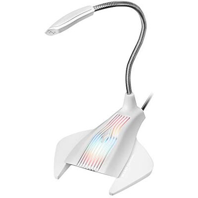 Mars Gaming MMIC, USB RGB gaming-microfoon, plug & play, mute, flexibel, wit Mars Gaming MMIC, USB RGB gaming-microfoon, plug & play, mute, flexibel, wit