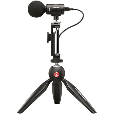 Shure MV88 DIG-VIDKIT met digitale stereo condensatormicrofoon voor Apple en Android zwart de MV88 video kit, 1 Shure MV88 DIG-VIDKIT met digitale stereo condensatormicrofoon voor Apple en Android zwart de MV88 video kit, 1