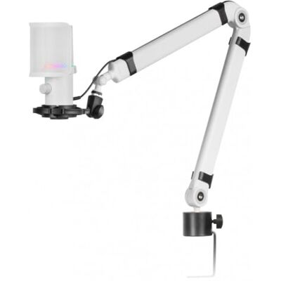 Mars Gaming MMIC-XT Professionele studiomicrofoon, 192 kHz, 24 bits, omnidirectionele arm, trillingsbescherming, popfilter, metalen mesh, wit Mars Gaming MMIC-XT Professionele studiomicrofoon, 192 kHz, 24 bits, omnidirectionele arm, trillingsbescherming, popfilter, metalen mesh, wit