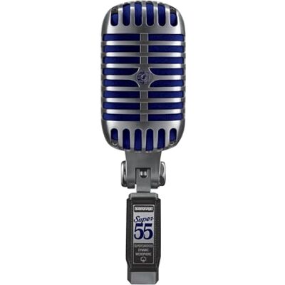 Shure Super 55 deluxe vocale microfoon – Mic Unidyne Dynamic Unidyne Vintage Supercardioid, iconische look, klassiek geluid Shure Super 55 deluxe vocale microfoon – Mic Unidyne Dynamic Unidyne Vintage Supercardioid, iconische look, klassiek geluid