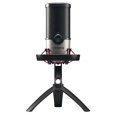 CHERRY UM 6.0 ADVANCED, USB-microfoon voor streaming, podcast, thuiskantoor, 2 richtingseigenschappen, Shock Mount, compatibel met PC/Mac/PS4/PS5, zilverzwart CHERRY UM 6.0 ADVANCED, USB-microfoon voor streaming, podcast, thuiskantoor, 2 richtingseigenschappen, Shock Mount, compatibel met PC/Mac/PS4/PS5, zilverzwart