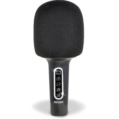 Bontempi Draadloze karaoke-microfoon met luidspreker, stemwisselend effect, oplaadbaar, 85 mm x 200 mm Bontempi Draadloze karaoke-microfoon met luidspreker, stemwisselend effect, oplaadbaar, 85 mm x 200 mm