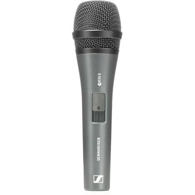 Sennheiser E 835 S Dynamische cardioïde microfoon/gereduceerd nabijheidseffect met stille en vergrendelbare aan/uit-schakelaar Sennheiser E 835 S Dynamische cardioïde microfoon/gereduceerd nabijheidseffect met stille en vergrendelbare aan/uit-schakelaar