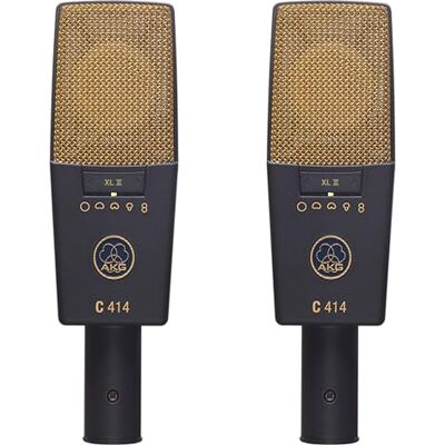 AKG C414-XLII 2 condensatormicrofoons stereo set voor grote studio AKG C414-XLII 2 condensatormicrofoons stereo set voor grote studio