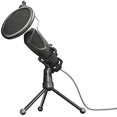 GXTrust Trust Gaming GXT 232 Mantis Micro-USB-streaming, professionele microfoon met statief en popfilter, microfoon voor podcast, gaming, ASMR, zang, muziek, YouTube, Twitch, PC, PS4, PS5, zwart avec Trépied et Filtre Anti-Pop, pour Podcast Gaming ASMR GXTrust Trust Gaming GXT 232 Mantis Micro-USB-streaming, professionele microfoon met statief en popfilter, microfoon voor podcast, gaming, ASMR, zang, muziek, YouTube, Twitch, PC, PS4, PS5, zwart avec Trépied et Filtre Anti-Pop, pour Podcast Gaming ASMR