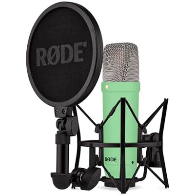 RØDE NT1 Signature Series condensatormicrofoon met breed diafragma met schokbestendige houder, popfilter en XLR-kabel voor muziekproductie, spraakopname, streaming en podcasting RØDE NT1 Signature Series condensatormicrofoon met breed diafragma met schokbestendige houder, popfilter en XLR-kabel voor muziekproductie, spraakopname, streaming en podcasting