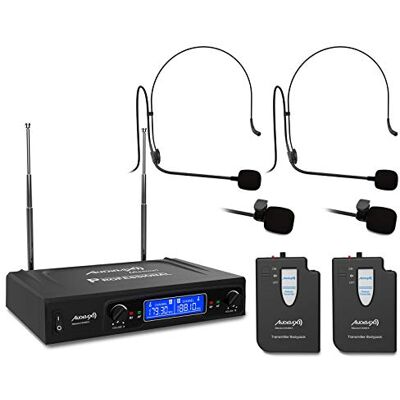 Audibax Missouri 2500 Dual Stropdas VHF draadloos microfoonsysteem Madonna draadloze microfoons RF/AF-systeemindicatoren XLR-uitgang en hulpstukken Audibax Missouri 2500 Dual Stropdas VHF draadloos microfoonsysteem Madonna draadloze microfoons RF/AF-systeemindicatoren XLR-uitgang en hulpstukken