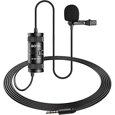 BOYA BY-M1 Pro II Omnidirectionele ruisonderdrukkende stropdasmicrofoon met bewakingspoort voor YouTube Tiktok Interview Broadcast Content Creation BOYA BY-M1 Pro II Omnidirectionele ruisonderdrukkende stropdasmicrofoon met bewakingspoort voor YouTube Tiktok Interview Broadcast Content Creation