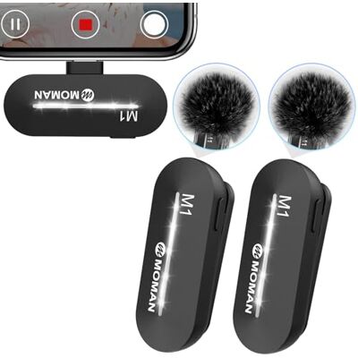 Moman Lavalier CP1X (C) 2,4 GHz 【Type C & USB】 2TX&1RX clip-on microfoon voor Android-telefoons, tablet, vlog, Live Streaming Tiktok, Lavalier draadloze microfoon Moman Lavalier CP1X (C) 2,4 GHz 【Type C & USB】 2TX&1RX clip-on microfoon voor Android-telefoons, tablet, vlog, Live Streaming Tiktok, Lavalier draadloze microfoon