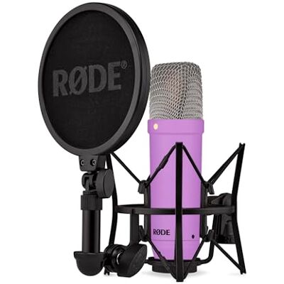 RØDE NT1 Signature Series condensatormicrofoon met breed diafragma met schokbestendige houder, popfilter en XLR-kabel voor muziekproductie, spraakopname, streaming en podcasting RØDE NT1 Signature Series condensatormicrofoon met breed diafragma met schokbestendige houder, popfilter en XLR-kabel voor muziekproductie, spraakopname, streaming en podcasting