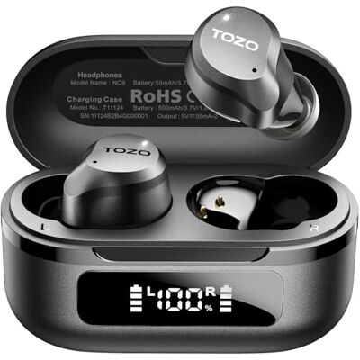 TOZO NC9 Bluetooth 5.3 draadloze hoofdtelefoon met ANC hybride tot 45 dB Heldere microfoon met 6 ENC-microfoons voor professionele gesprekken en thuiswerk, ORIGINX-geluid, 60 uur batterijduur TOZO NC9 Bluetooth 5.3 draadloze hoofdtelefoon met ANC hybride tot 45 dB Heldere microfoon met 6 ENC-microfoons voor professionele gesprekken en thuiswerk, ORIGINX-geluid, 60 uur batterijduur