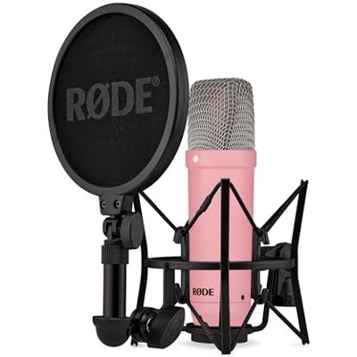 RØDE Condensatormicrofoon (NT1SIGNATUREPINK) Shock Mount, popfilter en XLR-kabel voor muziekproductie, spraakopname, streaming en podcasting (roze) RØDE Condensatormicrofoon (NT1SIGNATUREPINK) Shock Mount, popfilter en XLR-kabel voor muziekproductie, spraakopname, streaming en podcasting (roze)