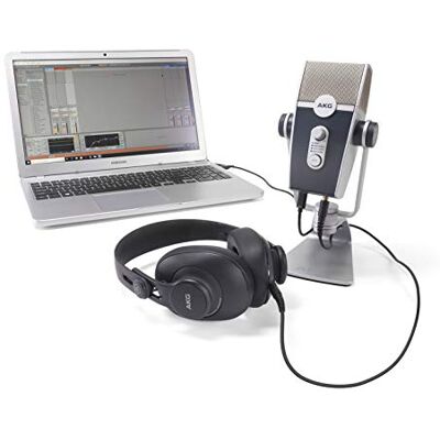 AKG Pro Audio Podcaster Essentiële set voor streamers, vloggers en gamers, inclusief Lyra USB-C-microfoon, K371-headset en Ableton Lite software AKG Pro Audio Podcaster Essentiële set voor streamers, vloggers en gamers, inclusief Lyra USB-C-microfoon, K371-headset en Ableton Lite software
