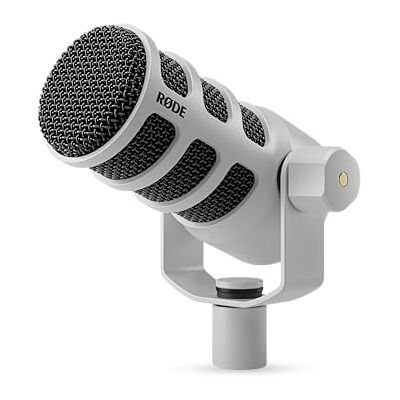 RØDE PodMic Dynamische microfoon in Broadcast-kwaliteit met geïntegreerde oscillerende standaard voor podcasts, streaming, gaming en spraakopname (wit) RØDE PodMic Dynamische microfoon in Broadcast-kwaliteit met geïntegreerde oscillerende standaard voor podcasts, streaming, gaming en spraakopname (wit)