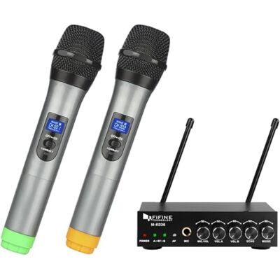 FIFINE UHF K036 Eenvoudig te gebruiken Dual Channel Draadloze Draagbare Microfoon voor Karaoke FIFINE UHF K036 Eenvoudig te gebruiken Dual Channel Draadloze Draagbare Microfoon voor Karaoke