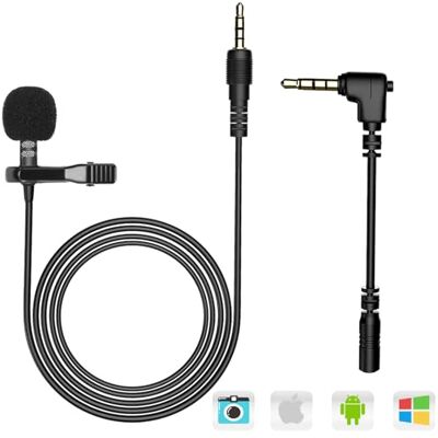 AGPTEK Lavalier microfoon voor mobiele telefoon en pc, 2M mini omnidirectionele condensator Lapel Mic met 2 transformaties, Perfect voor interview, videoconferentie, podcast, dictat, enz. AGPTEK Lavalier microfoon voor mobiele telefoon en pc, 2M mini omnidirectionele condensator Lapel Mic met 2 transformaties, Perfect voor interview, videoconferentie, podcast, dictat, enz.