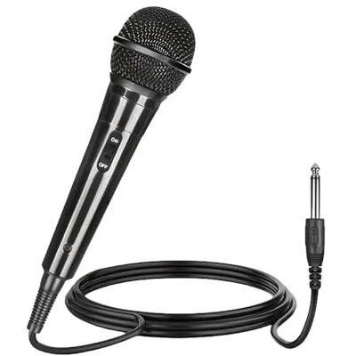 kiorziesk Dynamische spraakmicrofoon, dynamische karaoke-microfoon, handmicrofoon, spraakmicrofoon, 6,5 mm XLR-aansluiting, draagbare microfoon voor TV, DVD, KTV, audio, mixen, zingen, streaming, podcast kiorziesk Dynamische spraakmicrofoon, dynamische karaoke-microfoon, handmicrofoon, spraakmicrofoon, 6,5 mm XLR-aansluiting, draagbare microfoon voor TV, DVD, KTV, audio, mixen, zingen, streaming, podcast