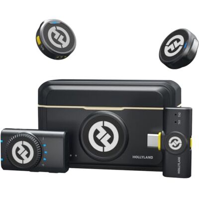 Hollyland HollyView Lark M2 Mini Combo (glanzend houtskool, met camera-ontvanger + USB-ontvanger) draadloze microfoon Hollyland HollyView Lark M2 Mini Combo (glanzend houtskool, met camera-ontvanger + USB-ontvanger) draadloze microfoon