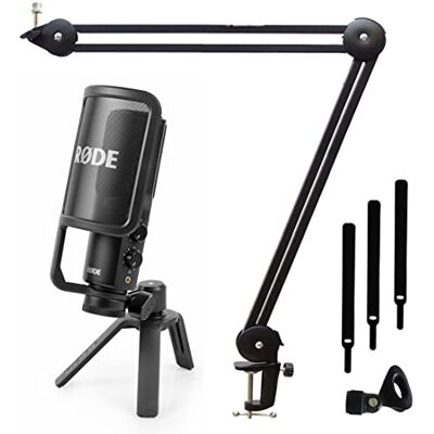 RØDE NT-USB+ USB condensatormicrofoon + Keepdrum MS138 scharnierarm RØDE NT-USB+ USB condensatormicrofoon + Keepdrum MS138 scharnierarm