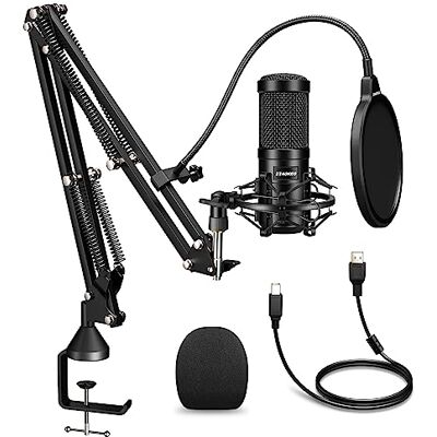 Aokeo AK-60 192kHZ/24bit USB Condensator PC Microfoon voor Podcast, Game, YouTube Video, Streaming, Muziek opnemen Aokeo AK-60 192kHZ/24bit USB Condensator PC Microfoon voor Podcast, Game, YouTube Video, Streaming, Muziek opnemen